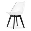 Scaun bucatarie/living, Artool, Mark, PP, lemn, transparent si negru, 49x43x82 cm