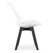 Scaun bucatarie/living, Artool, Mark, PP, lemn, transparent si negru, 49x43x82 cm