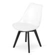 Scaun bucatarie/living, Artool, Mark, PP, lemn, transparent si negru, 49x43x82 cm