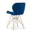 Scaun bucatarie/living, Artool, Nest, catifea, metal, bleumarin si auriu, 47x53x73 cm