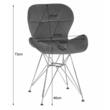 Scaun bucatarie/living, Artool, Nest, catifea, metal, bleumarin si auriu, 47x53x73 cm