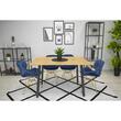 Scaun bucatarie/living, Artool, Nest, catifea, metal, bleumarin si auriu, 47x53x73 cm
