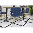 Scaun bucatarie/living, Artool, Nest, catifea, metal, bleumarin si auriu, 47x53x73 cm