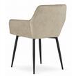 Scaun bucatarie/living, Artool, Nola, catifea, metal, bej si negru, 58x57x79 cm