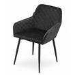 Scaun bucatarie/living, Artool, Nola, catifea, metal, negru, 58x57x79 cm