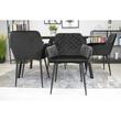 Scaun bucatarie/living, Artool, Nola, catifea, metal, negru, 58x57x79 cm
