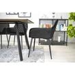 Set 2 scaune bucatarie/living, Artool, Nola, catifea, metal, negru, 58x57x79 cm