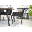 Scaun bucatarie/living, Artool, Nola, catifea, metal, negru, 58x57x79 cm