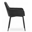 Scaun bucatarie/living, Artool, Nola, catifea, metal, negru, 58x57x79 cm
