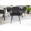 Scaun bucatarie/living, Artool, Nola, catifea, metal, negru, 58x57x79 cm