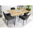 Scaun bucatarie/living, Artool, Nola, catifea, metal, negru, 58x57x79 cm