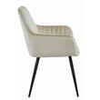 Scaun bucatarie/living, Artool, Solden, catifea, metal, bej si negru, 55x45.5x83.5 cm