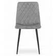 Scaun bucatarie/living, Artool, Turin, catifea, metal, argintiu si negru, 44.5x53x88.5 cm
