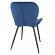 Scaun bucatarie/living, Jumi, Veira, catifea, metal, albastru, 50x58x84 cm