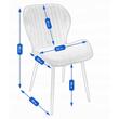 Scaun bucatarie/living, Jumi, Veira, catifea, metal, gri, 52x56x85 cm