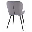 Scaun bucatarie/living, Jumi, Veira, catifea, metal, gri, 52x56x85 cm