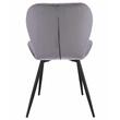 Scaune bucatarie/living, set 4 buc, Jumi, Veira, catifea, metal, gri, 52x56x85 cm