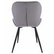 Scaun bucatarie/living, Jumi, Veira, catifea, metal, gri, 52x56x85 cm