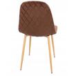 Scaun bucatarie/living, Jumi, Vigo, catifea, metal, maro, 44x52x85 cm