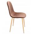 Scaun bucatarie/living, Jumi, Vigo, catifea, metal, maro, 44x52x85 cm