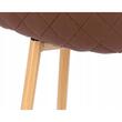 Scaun bucatarie/living, Jumi, Vigo, catifea, metal, maro, 44x52x85 cm