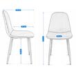 Scaun bucatarie/living, Jumi, Vigo, catifea, metal, maro, 44x52x85 cm