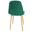 Scaun bucatarie/living, Jumi, Vigo, catifea, metal, verde si natur, 44x52x85 cm