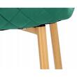 Scaun bucatarie/living, Jumi, Vigo, catifea, metal, verde si natur, 44x52x85 cm