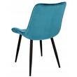 Scaun bucatarie/living, Jumi, Viva, catifea, metal, albastru marin, 54x61x83 cm
