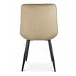 Scaun bucatarie/living, Jumi, Viva, catifea, metal, bej si negru, 54x61x83 cm