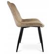 Scaun bucatarie/living, Jumi, Viva, catifea, metal, bej si negru, 54x61x83 cm