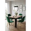 Scaun bucatarie/living, Artool, Cieza, catifea verde, picioare metal auriu, 49x60x87 cm