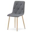 Scaun bucatarie/living, Artool, Libra, textil gri inchis, picioare metal natur, 44.5x54.5x87 cm