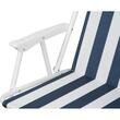Scaun pliabil gradina, camping, pescuit, model dungi, albastru, alb, 53x55x73 cm, Strend Pro