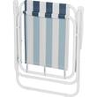 Scaun pliabil gradina, camping, pescuit, model dungi, albastru, alb, 53x55x73 cm, Strend Pro