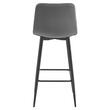 Scaun de bucatarie/bar, Artool, Pozza, catifea gri inchis, picioare metal negru, 43x35x104 cm