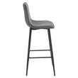 Scaun de bucatarie/bar, Artool, Pozza, catifea gri inchis, picioare metal negru, 43x35x104 cm