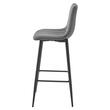 Scaun de bucatarie/bar, Artool, Pozza, catifea gri inchis, picioare metal negru, 43x35x104 cm