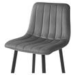 Scaun de bucatarie/bar, Artool, Pozza, catifea gri inchis, picioare metal negru, 43x35x104 cm