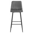 Scaun de bucatarie/bar, Artool, Pozza, catifea gri inchis, picioare metal negru, 43x35x104 cm