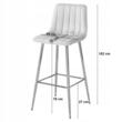 Scaun de bucatarie/bar, Artool, Pozza, catifea portocaliu cupru, picioare metal auriu, 43x49x102 cm