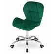 Scaun de birou, Artool, Avola, rotativ, catifea, verde, 53.5x55x72.5-86.5 cm