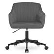 Scaun de birou, Artool, Mink, rotativ, catifea, gri si negru, 61x68x75-86 cm