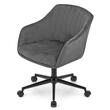 Scaun de birou, Artool, Mink, rotativ, catifea, gri si negru, 61x68x75-86 cm
