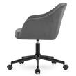 Scaun de birou, Artool, Mink, rotativ, catifea, gri si negru, 61x68x75-86 cm