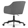 Scaun de birou, Artool, Mink, rotativ, catifea, gri si negru, 61x68x75-86 cm