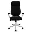 Scaun de birou, Jumi, rotativ, functie tilt, textil, negru si alb, max 120 kg, 64x65x111/120 cm