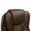 Scaun de birou cu masaj si incalzire, rotativ, piele ecologica, maro, max 150 kg, 62x68x111-121 cm