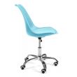 Scaun de birou pentru copii, rotativ, albastru, max 125 kg, 44x40x80/90 cm 
