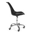 Scaun de birou pentru copii, rotativ, negru, max 125 kg, 44x40x80/90 cm